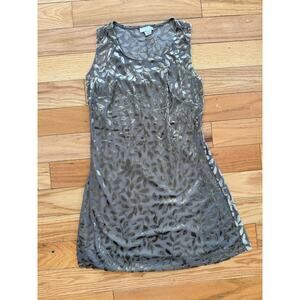 Vintage Velvet Burnout Silk Mini Dress Size S 90’s Y2K WhimsyGoth Fairy USA Made